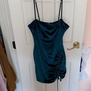 Showpo green side scrunch dress